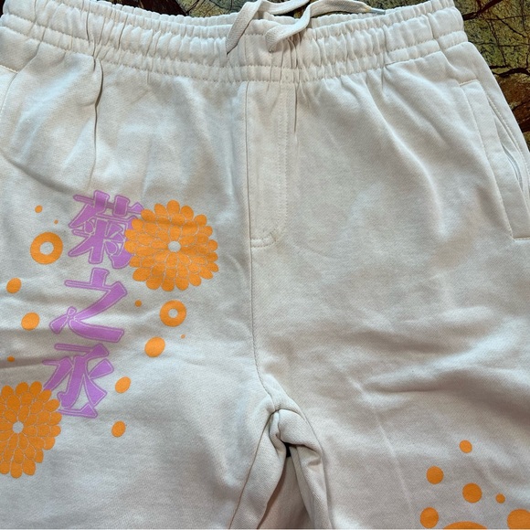 One Piece Anime sweatpants beige joggers size Large - Picture 2 of 8